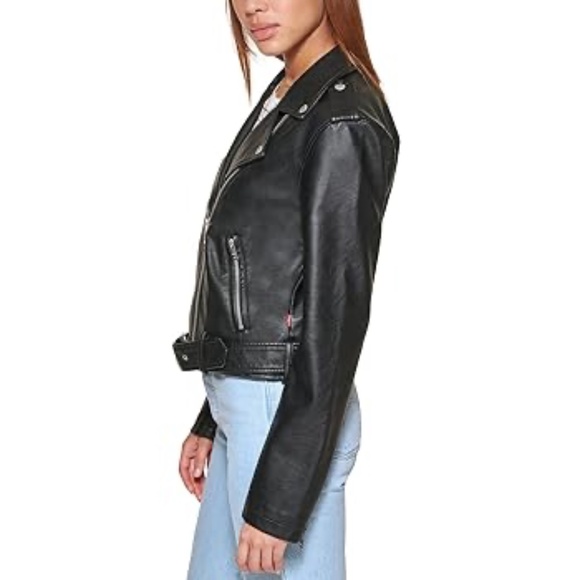 Levi's Women's Black Leather Jacket - Picture 2 of 15
